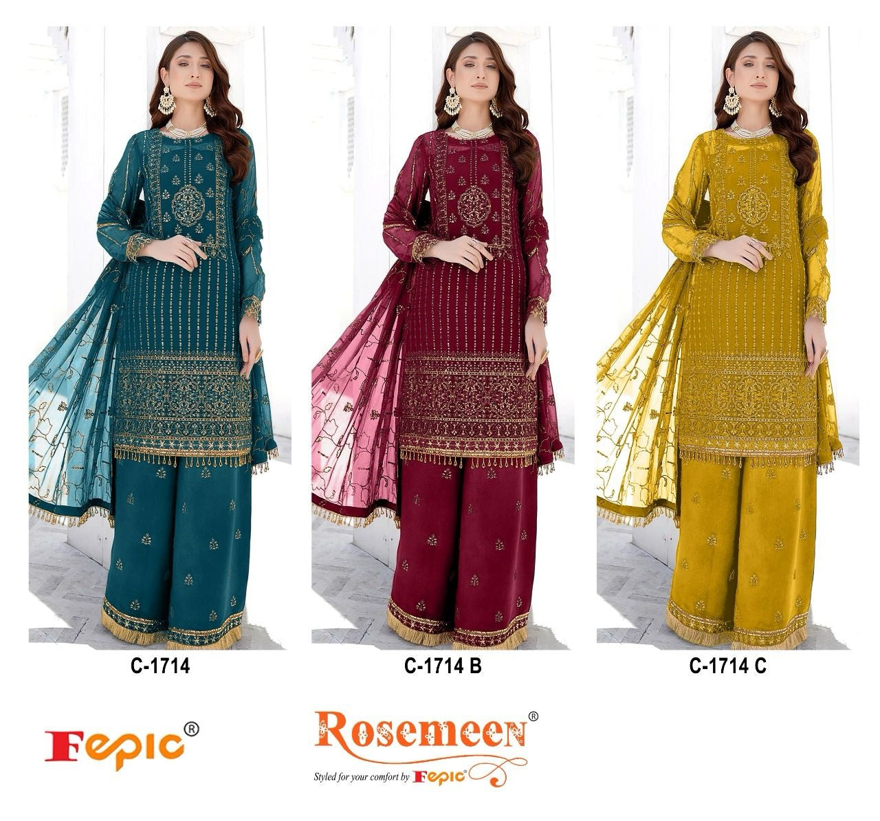 1714 Fepic Georgette Pakistani Salwar Suits