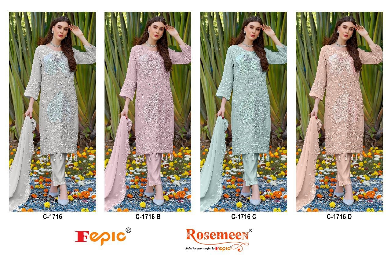 1716 Fepic Georgette Pakistani Salwar Suits
