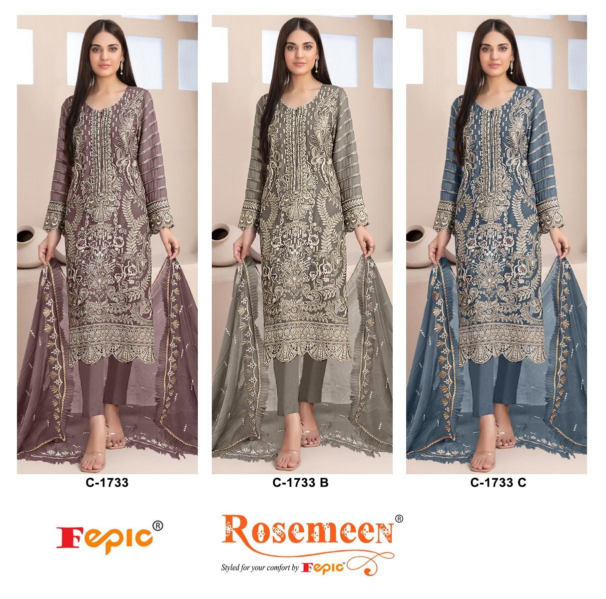 1733 Fepic Georgette Pakistani Salwar Suits