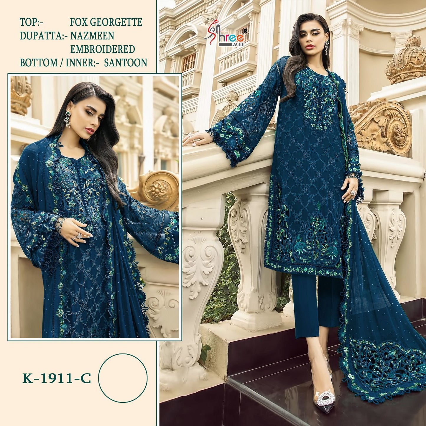 1911 Shree Fabs Pure Fox Pakistani Salwar Suits