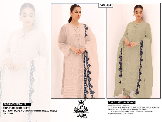197 Laiba Georgette Pakistani Readymade Suits