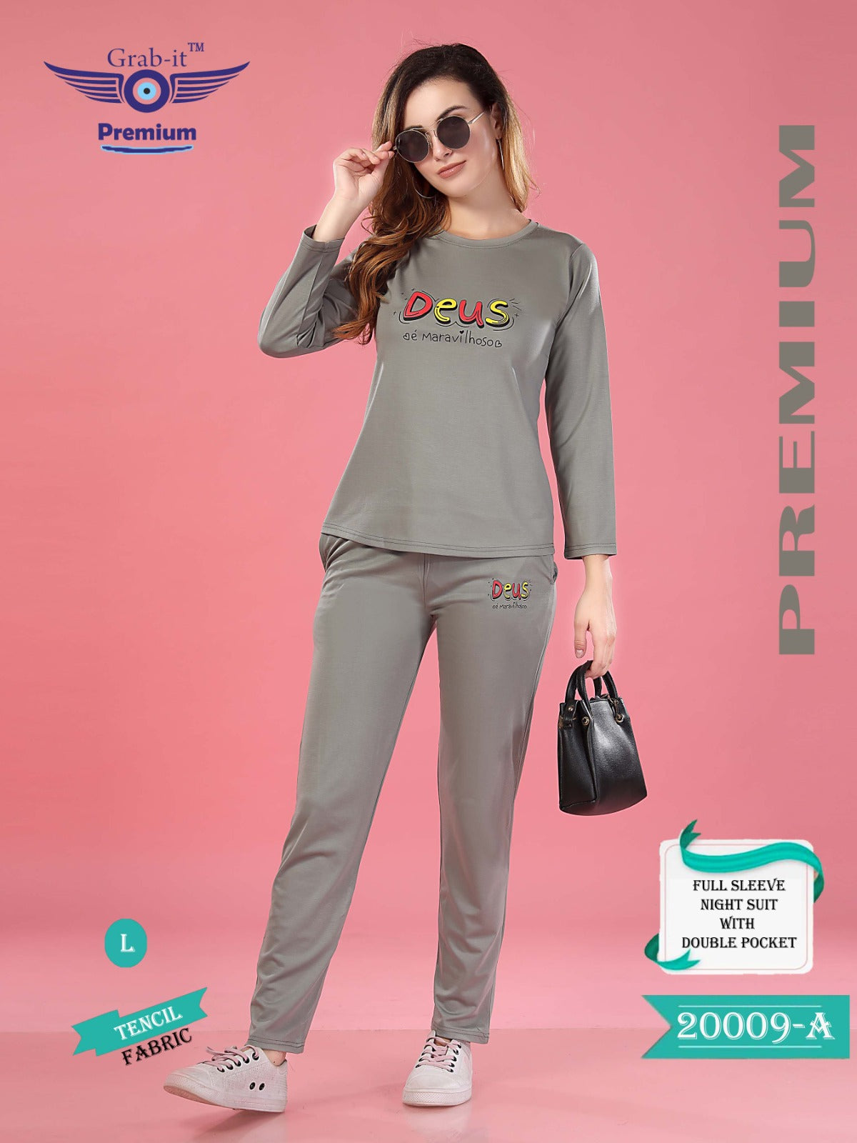 20009 Grab It Tencil Full Sleeve Night Suits