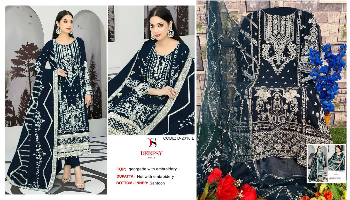 2018-Colors Deepsy Georgette Pakistani Salwar Suits