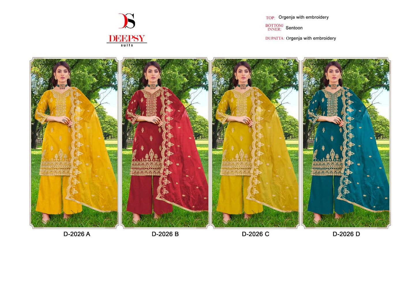 2026 Deepsy Organza Pakistani Salwar Suits