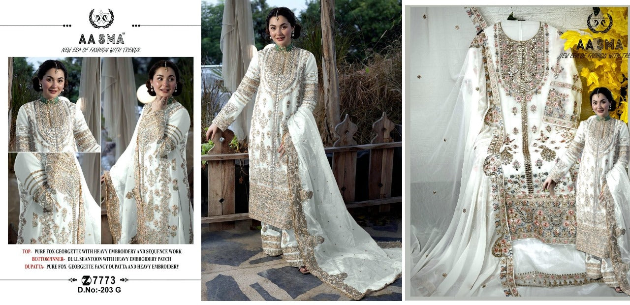 203-Colours Aasma Fox Georgette Pakistani Salwar Suits