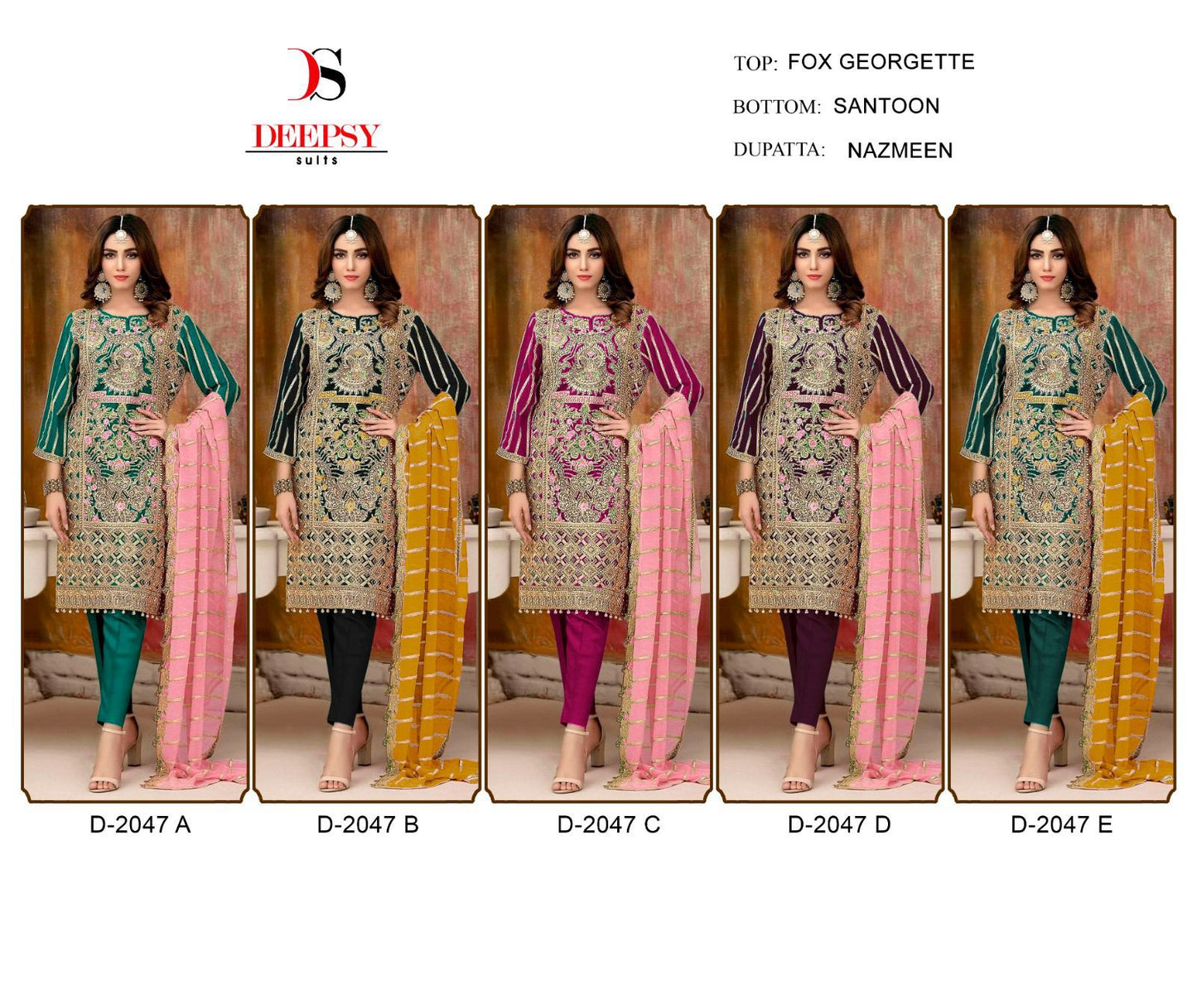 2047 Deepsy Georgette Pakistani Salwar Suits