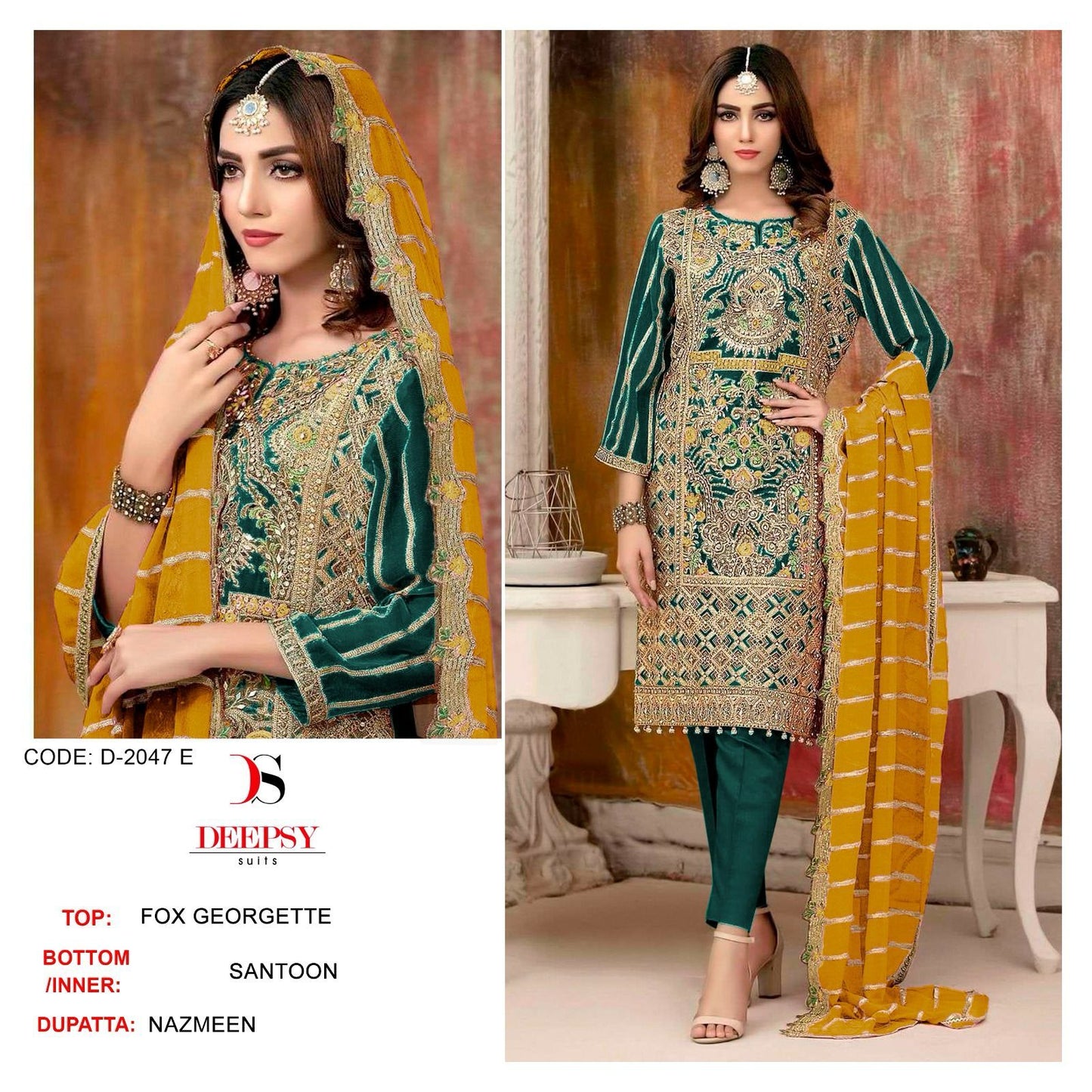 2047 Deepsy Georgette Pakistani Salwar Suits