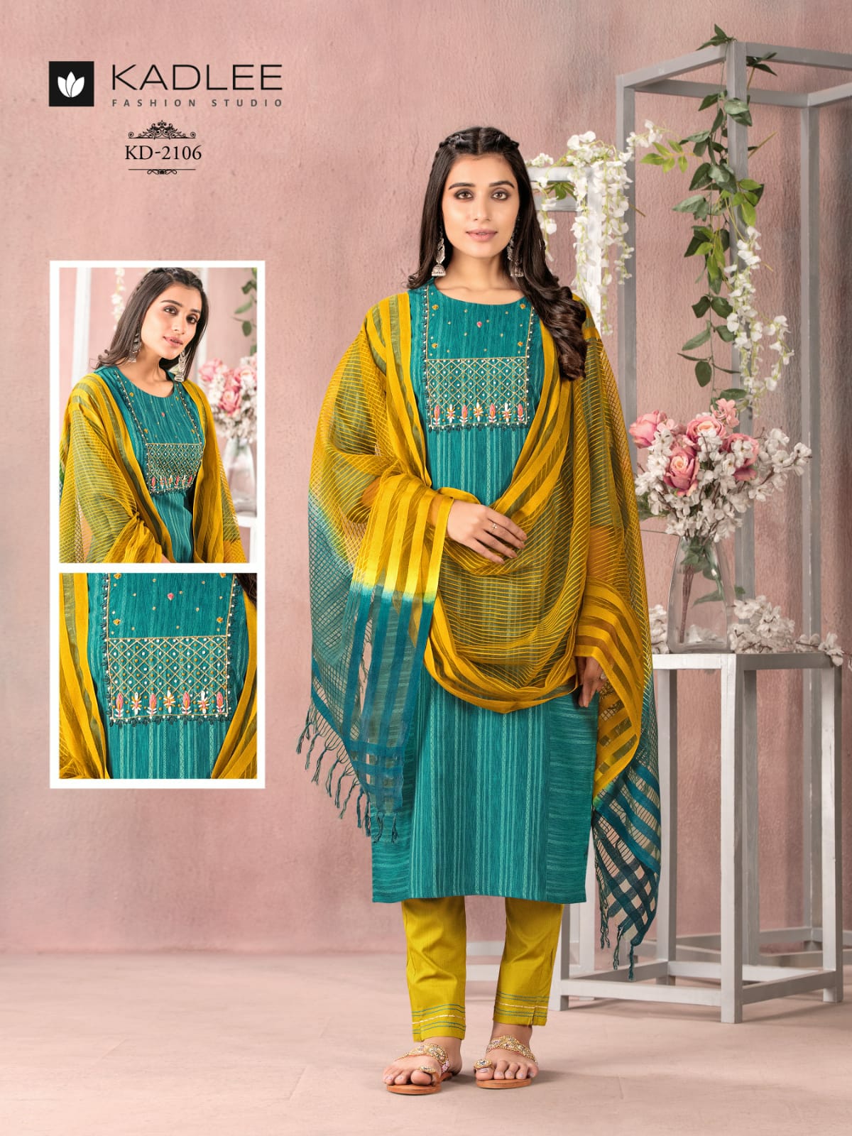 2106 Kadlee Viscose Slub Readymade Pant Style Suits