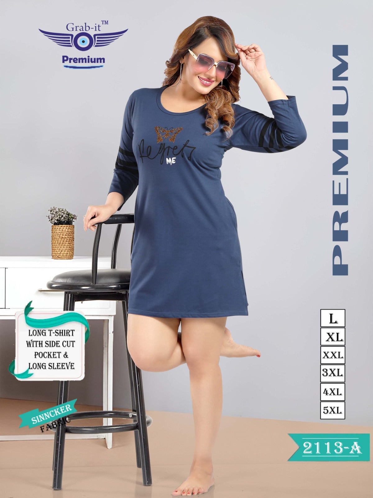 2113-A Grab It Sinker Women Long Tshirt