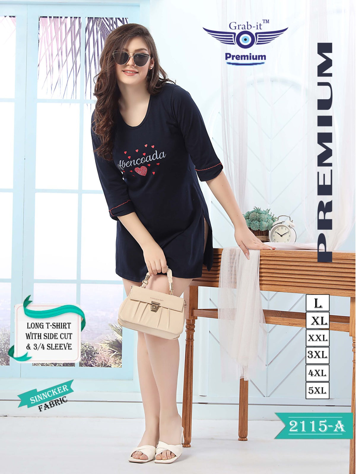 2115-A Grab It Sinker Women Long Tshirt