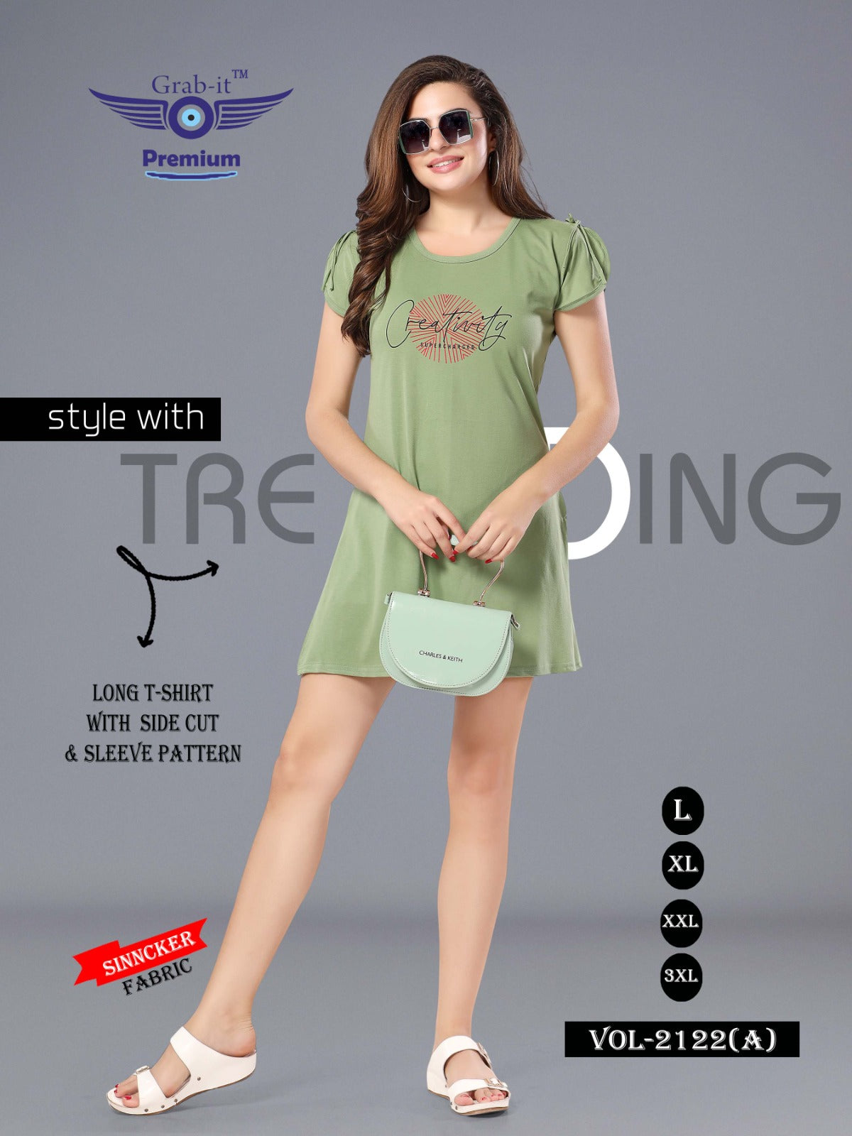2122-A Grab It Sinker Women Long Tshirt