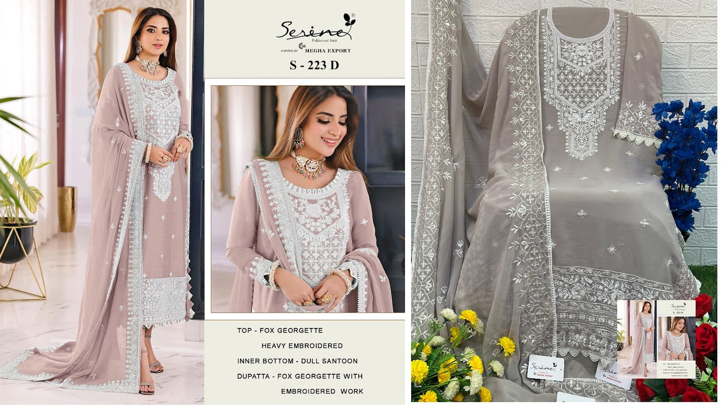 223 Serine Fox Georgette Pakistani Salwar Suits