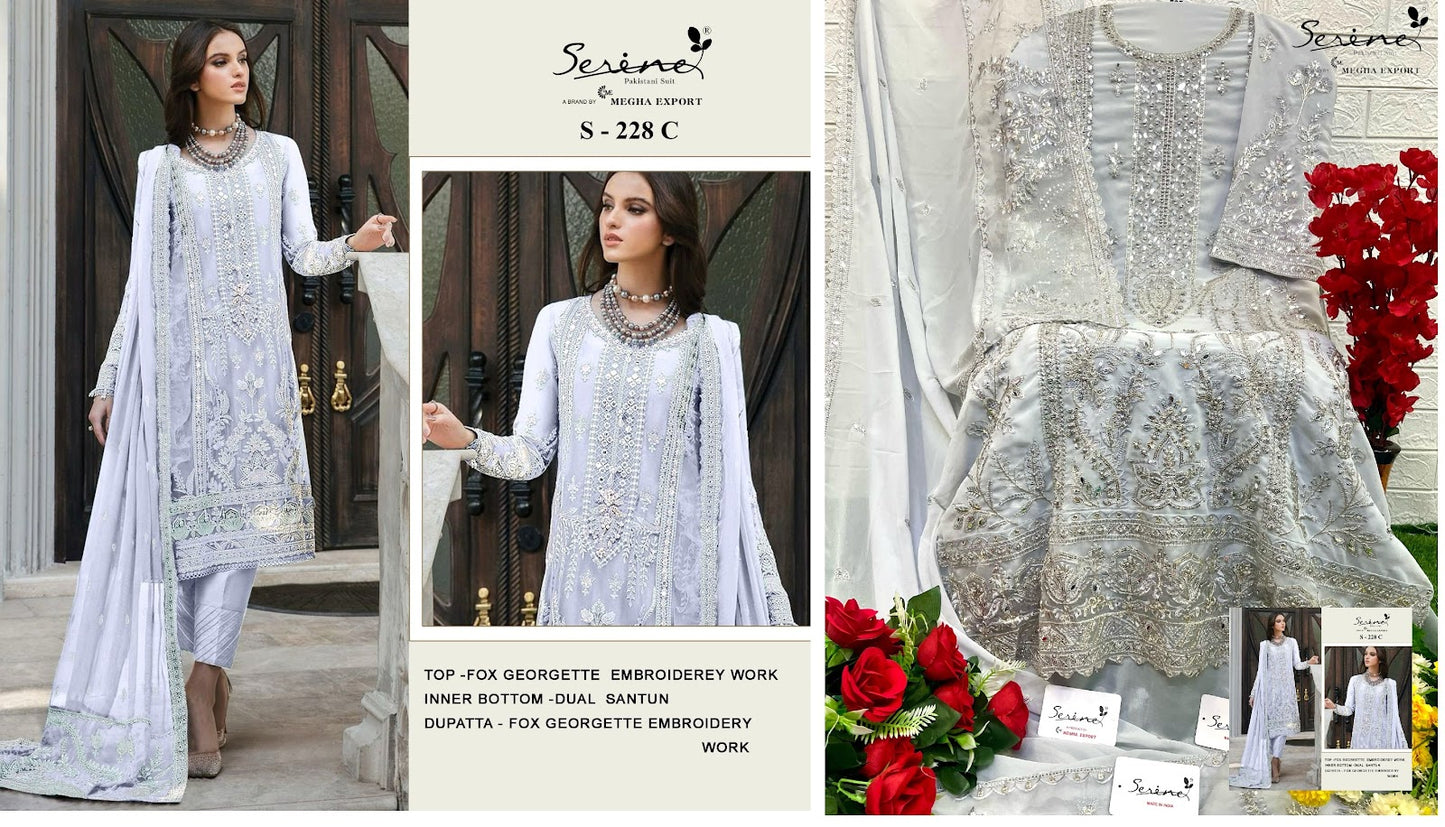 228 Serine Fox Georgette Pakistani Salwar Suits