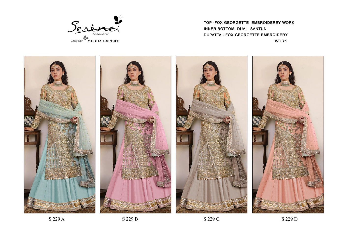 229 Serine Fox Georgette Pakistani Salwar Suits