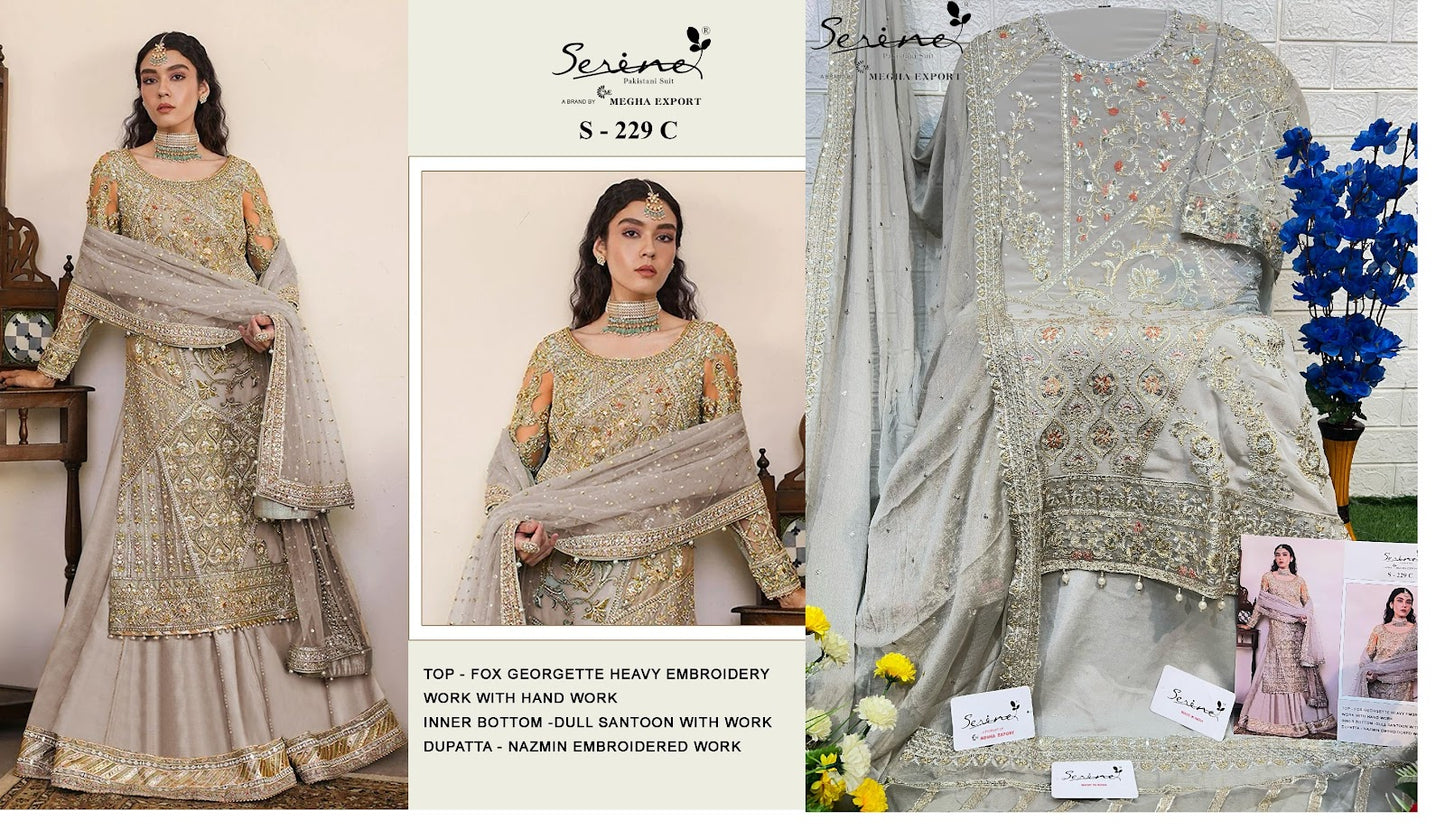 229 Serine Fox Georgette Pakistani Salwar Suits