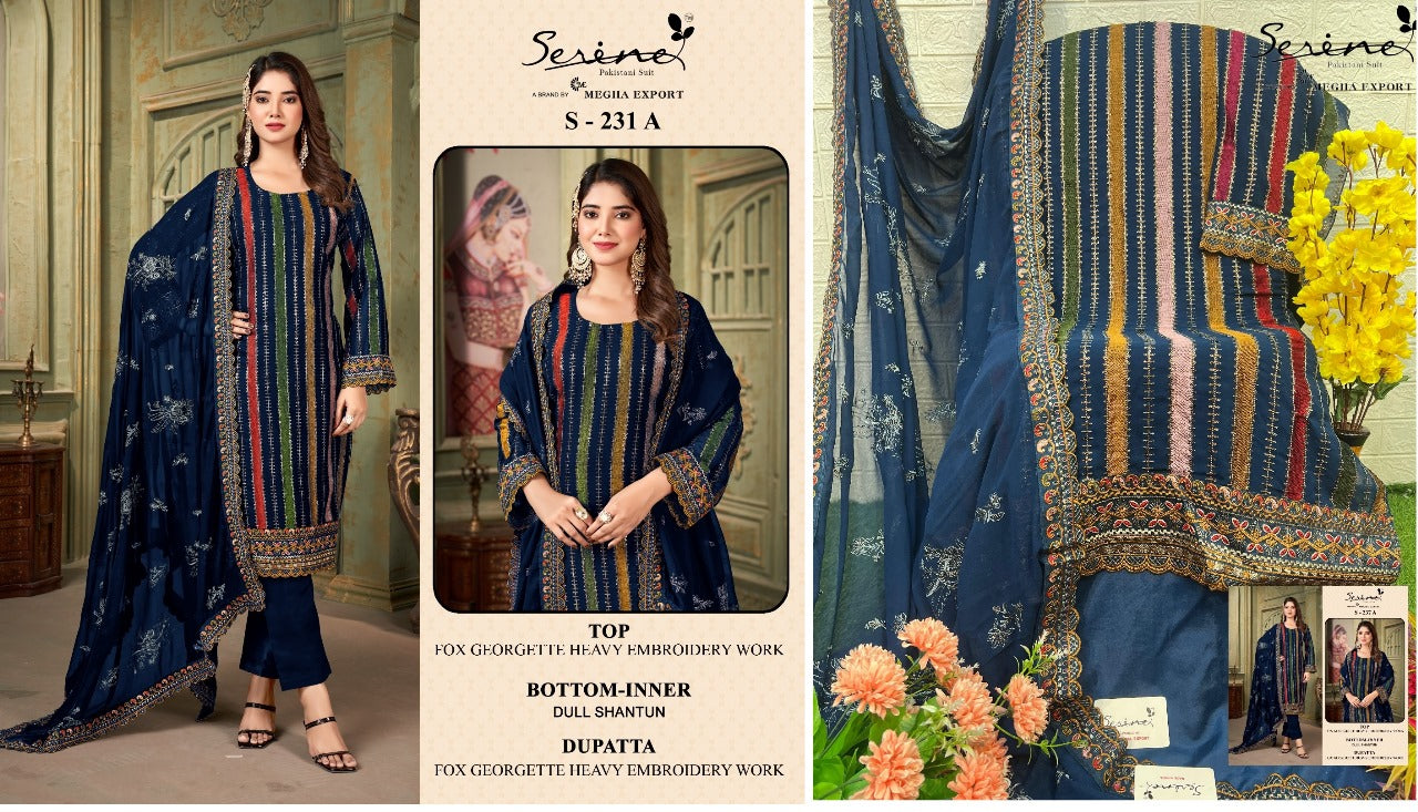 231 Serine Fox Georgette Pakistani Salwar Suits