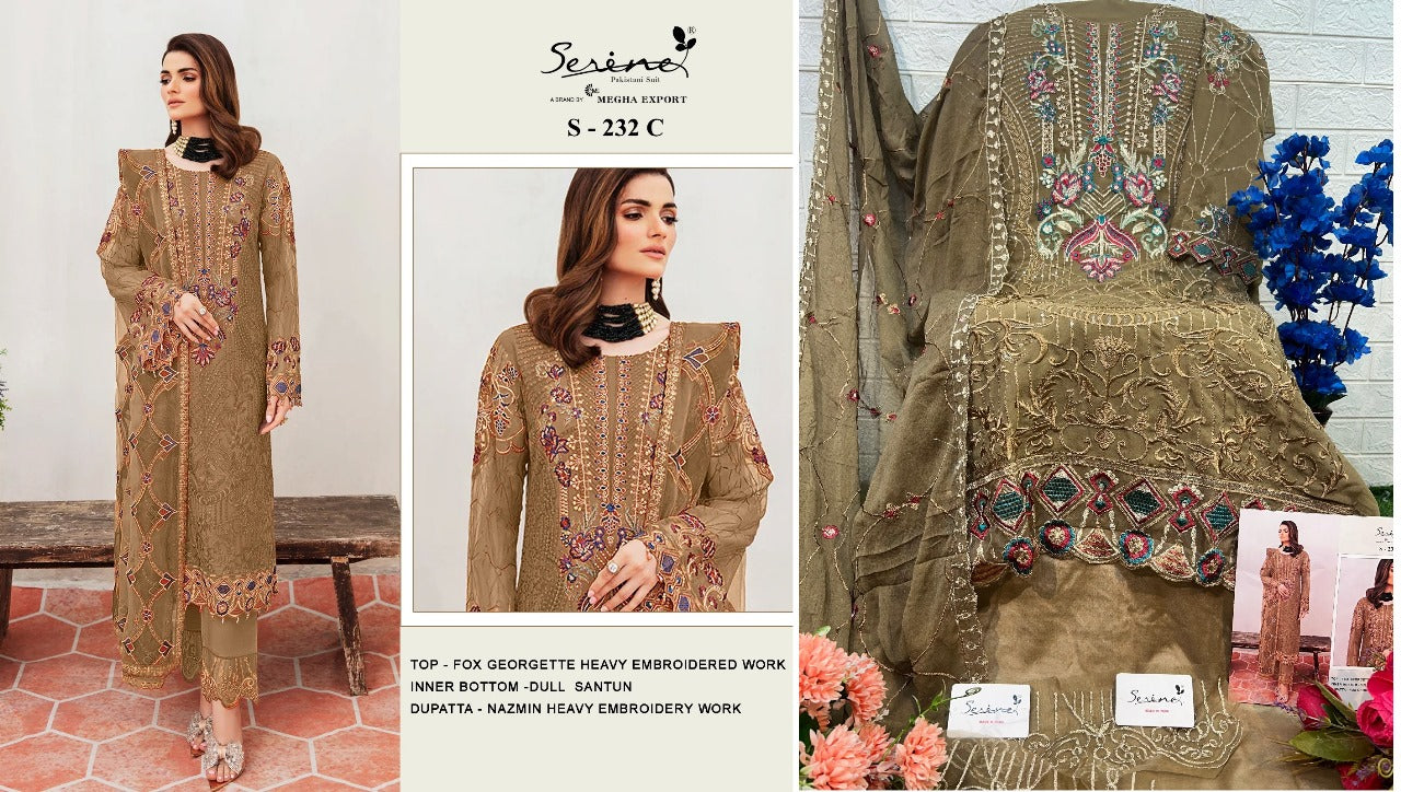 232 Serine Fox Georgette Pakistani Salwar Suits