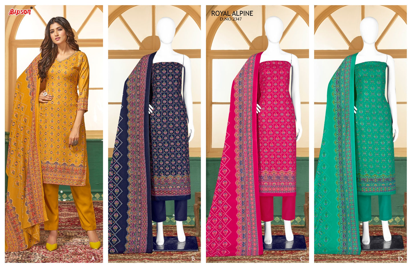 2347 Royal Bipson Prints Alpine Pant Style Suits