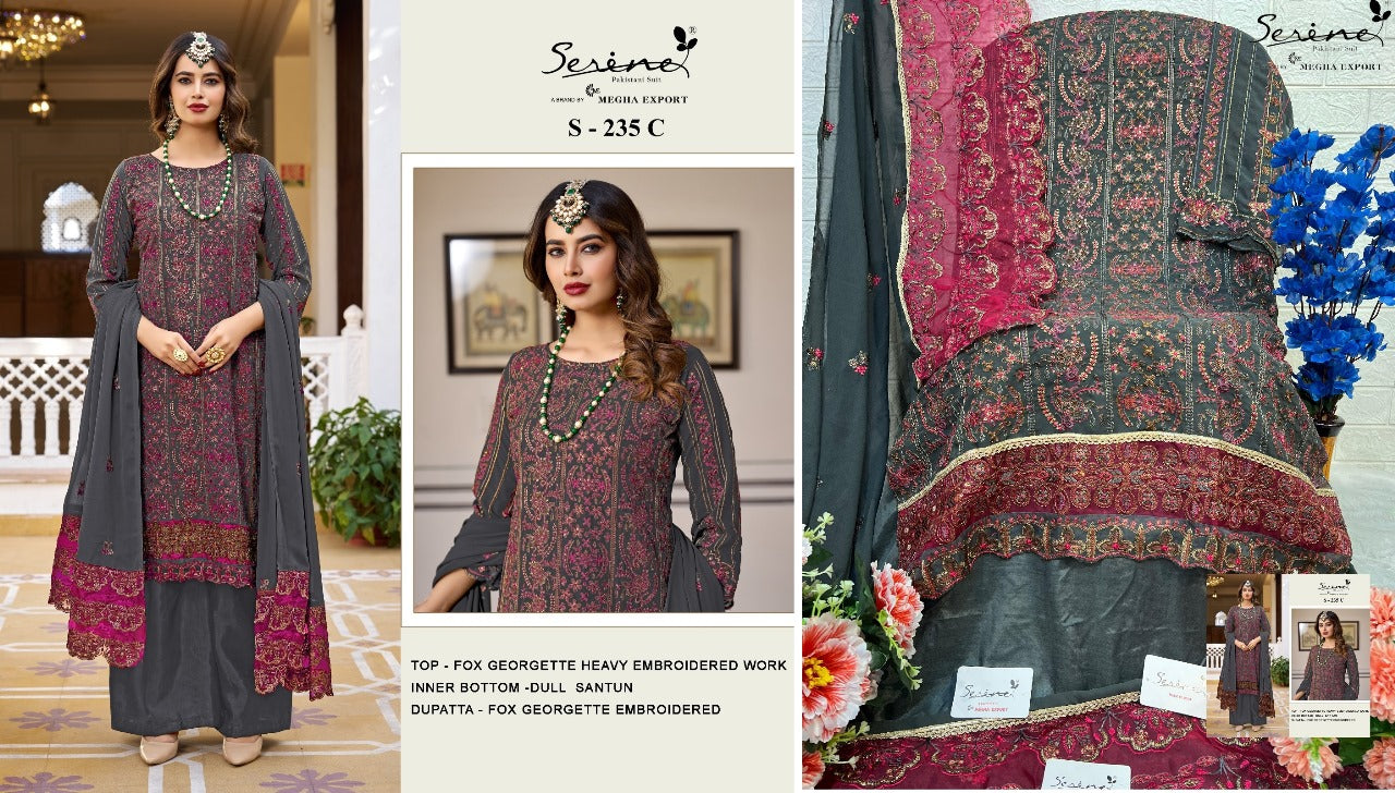 235 Serine Fox Georgette Pakistani Salwar Suits