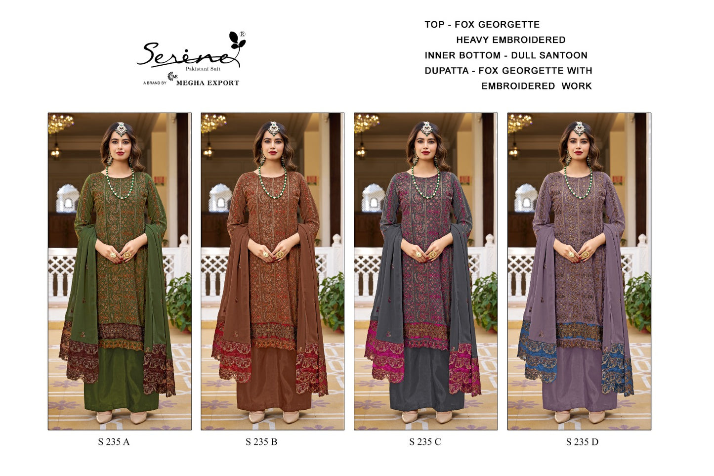235 Serine Fox Georgette Pakistani Salwar Suits