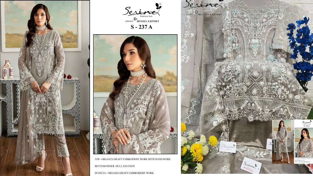 237 Serine Organza Pakistani Salwar Suits
