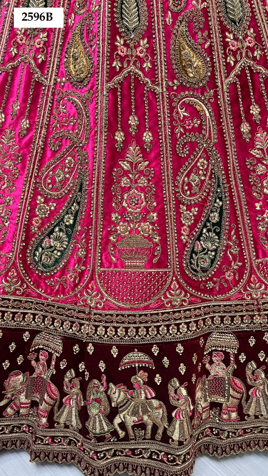 2596 Anjani Art Velvet Bridal Lehenga Choli