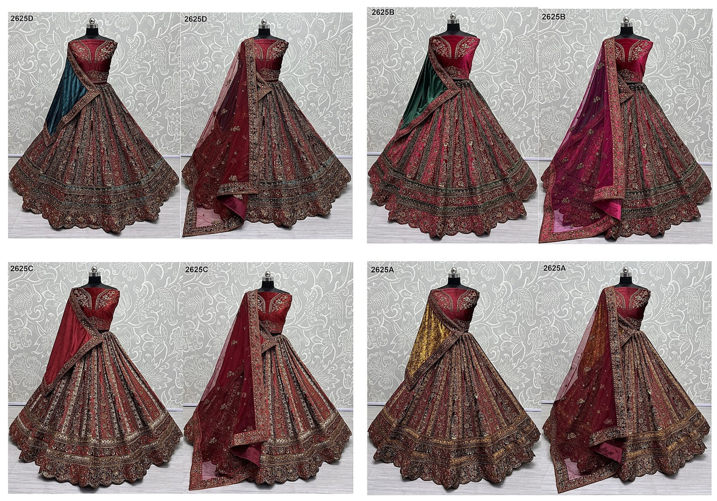 2625 Anjani Art Velvet Bridal Lehenga Choli