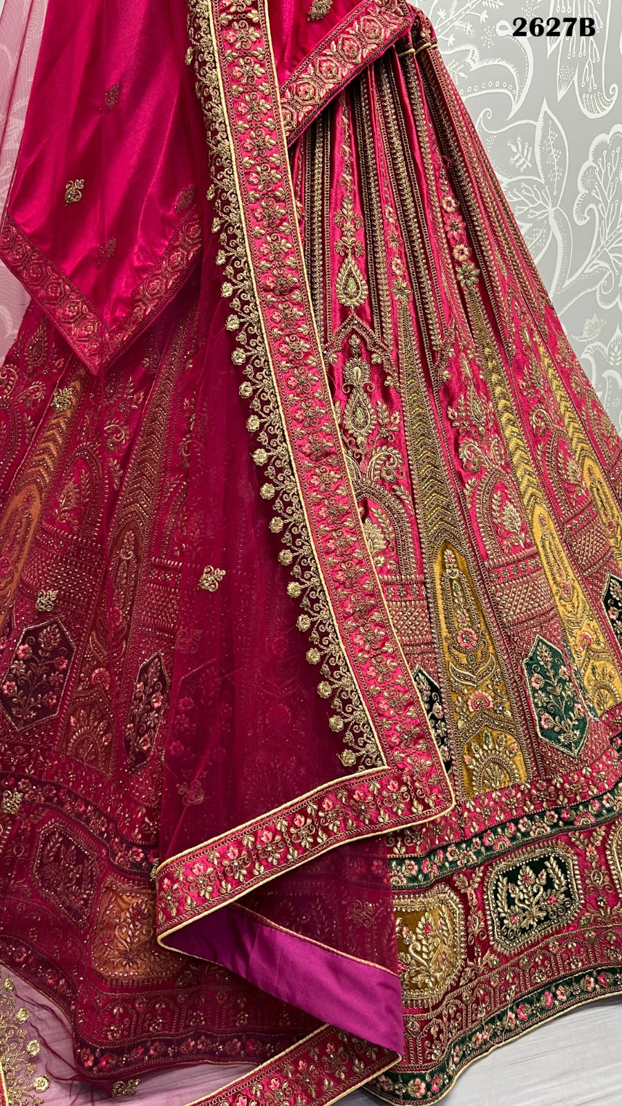 2627 Anjani Art Velvet Bridal Lehenga Choli