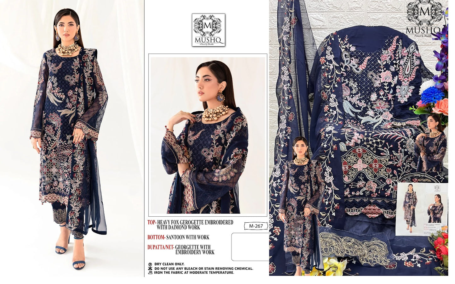 263-265-267-268 Mushq Georgette Pakistani Salwar Suits