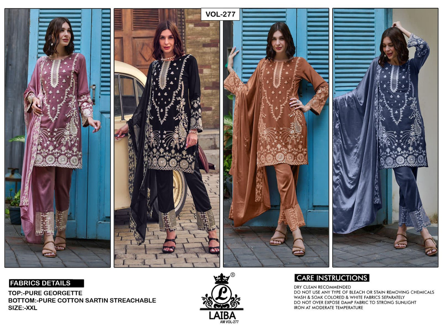 277 Laiba Georgette Pakistani Readymade Suits