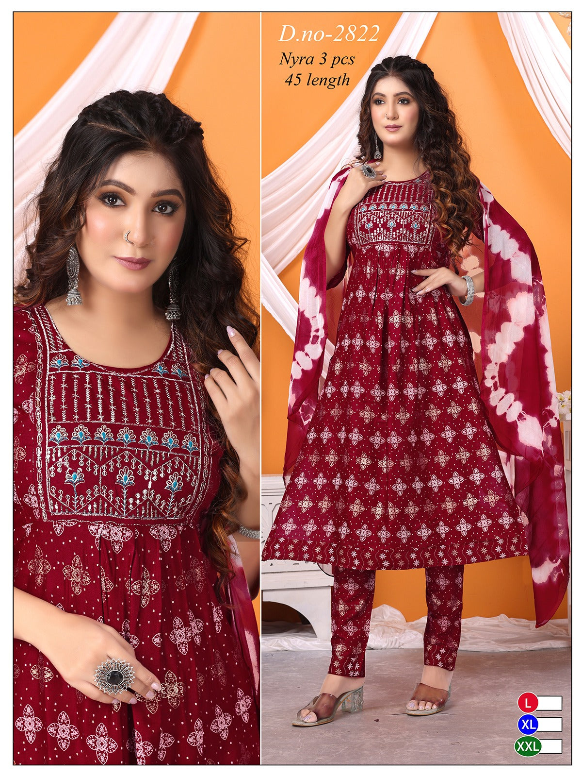 28223 Globe Rayon Readymade Pant Style Suits