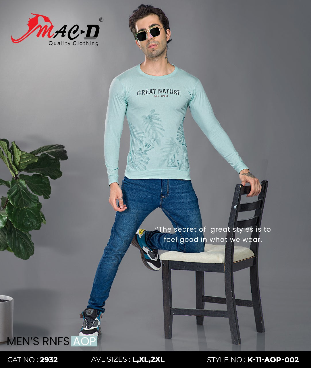 2932 Mac D Aop Mens Tshirts