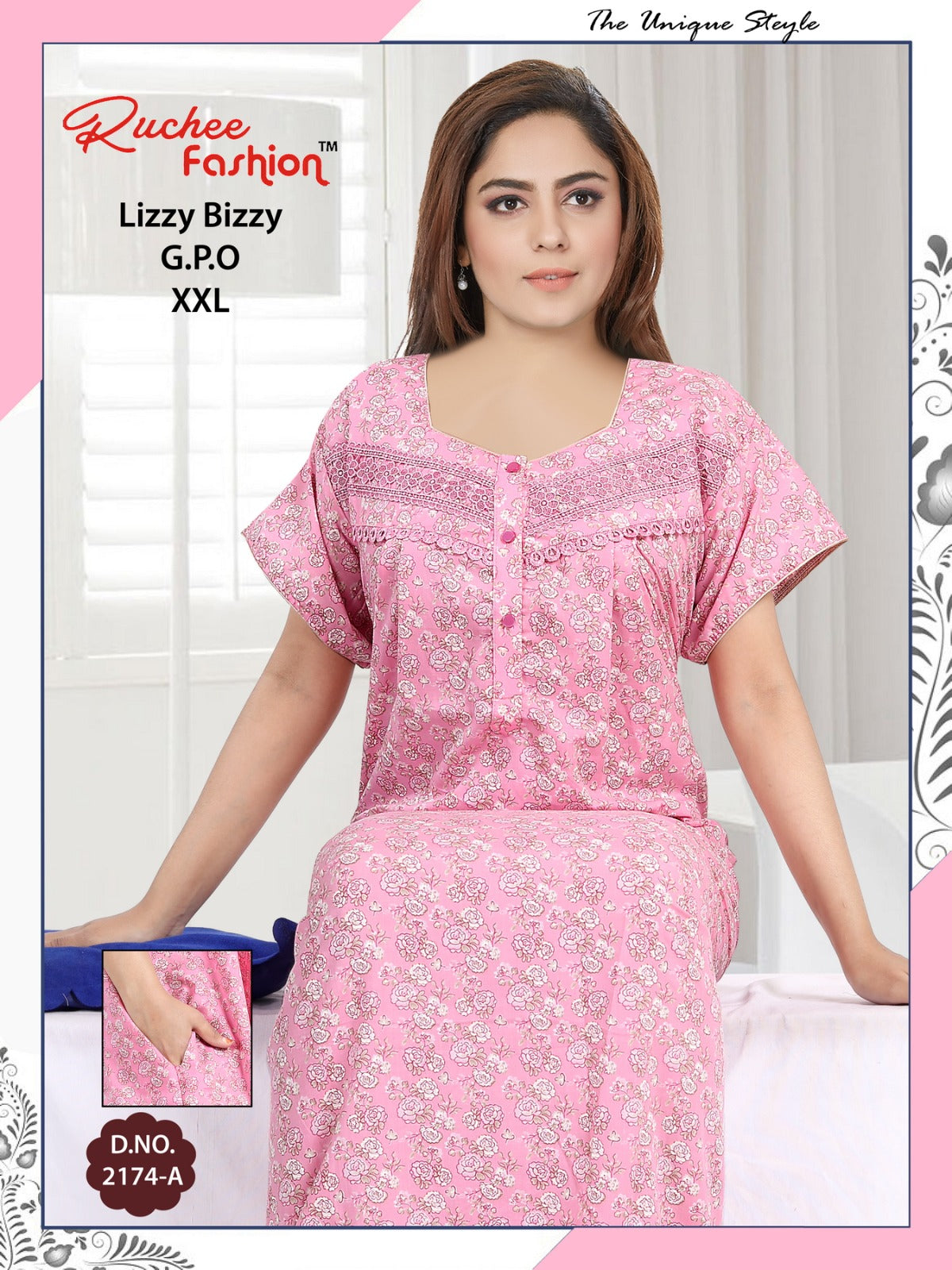 2Xl-2201 Ruchee Fashion Night Gowns
