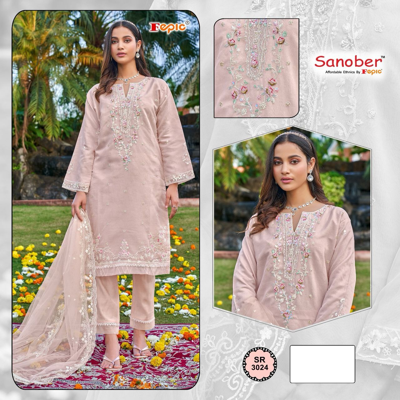 3024-Sanober Fepic Organza Pakistani Readymade Suits