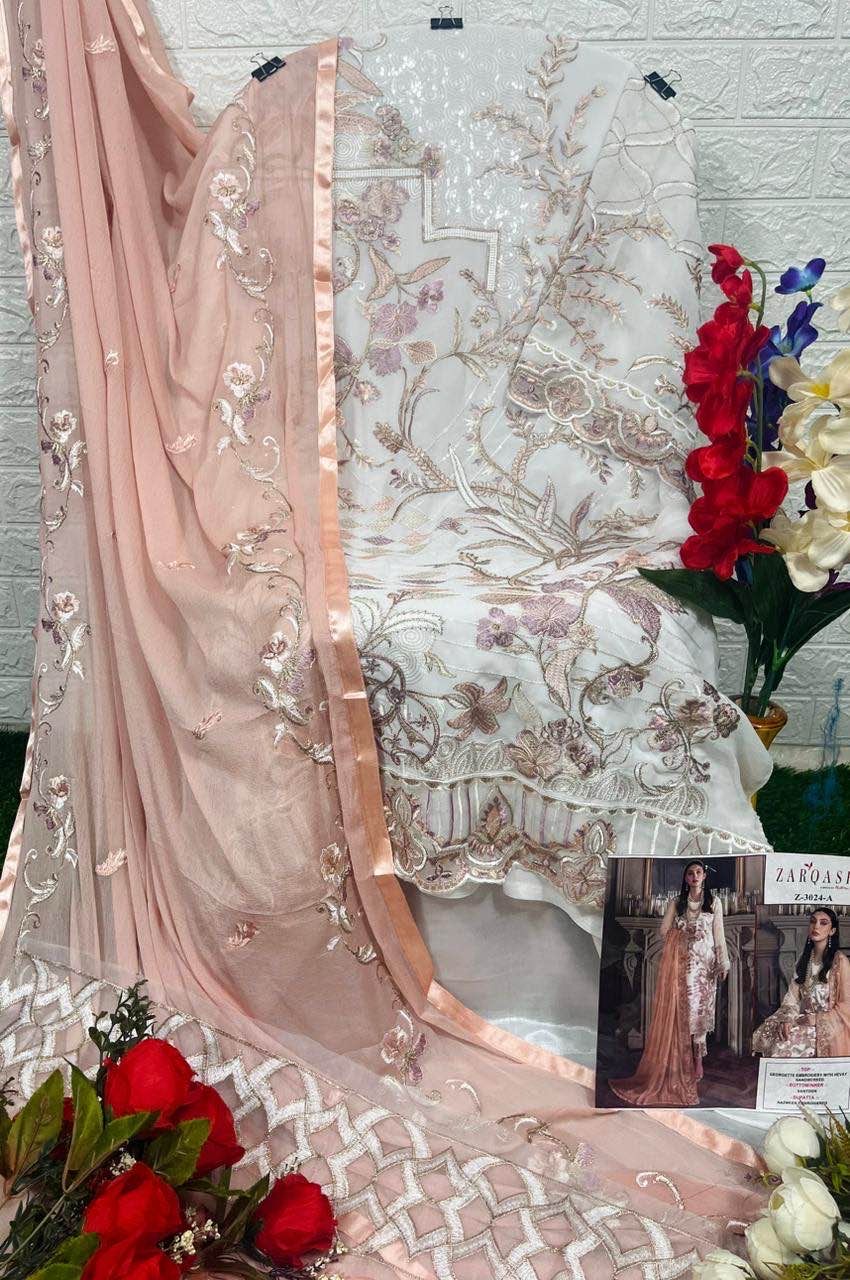 3024 Zarqash Georgette Pakistani Salwar Suits