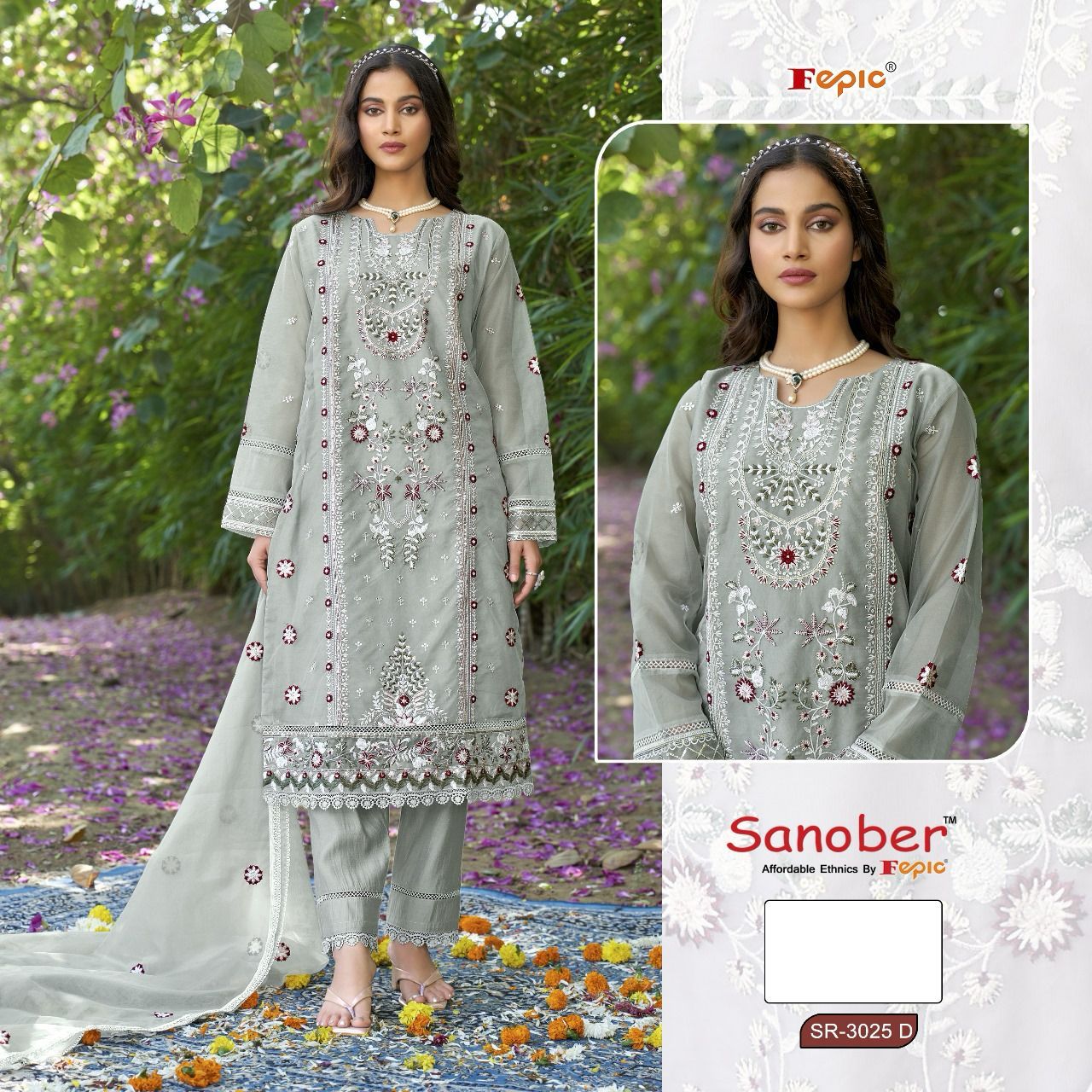 3025-Sanober Fepic Organza Pakistani Readymade Suits