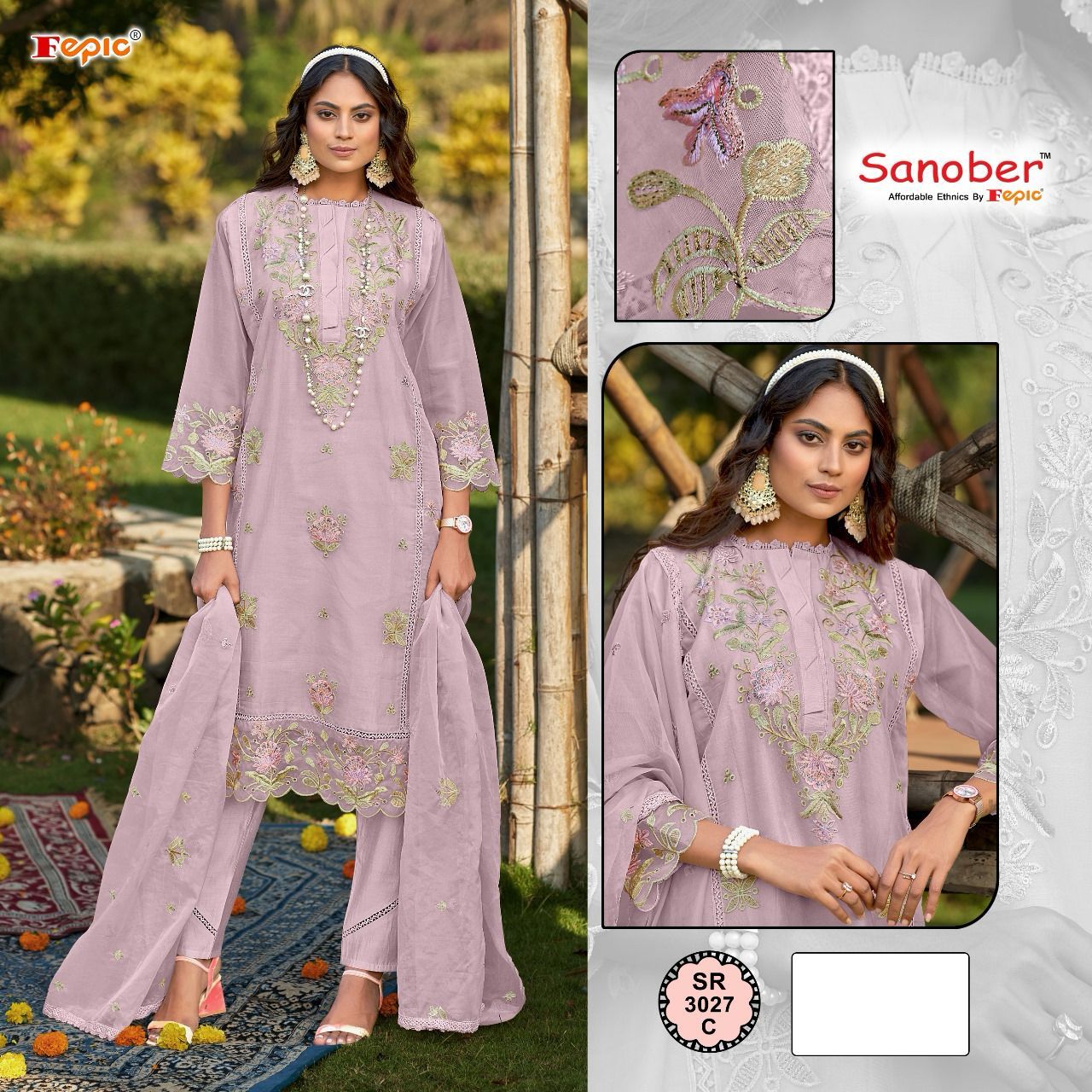 3027-Sanober Fepic Organza Pakistani Readymade Suits