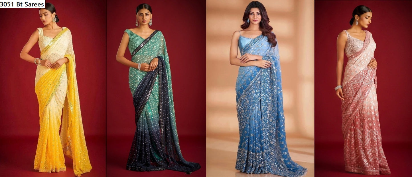 3051 Bt Georgette Sarees