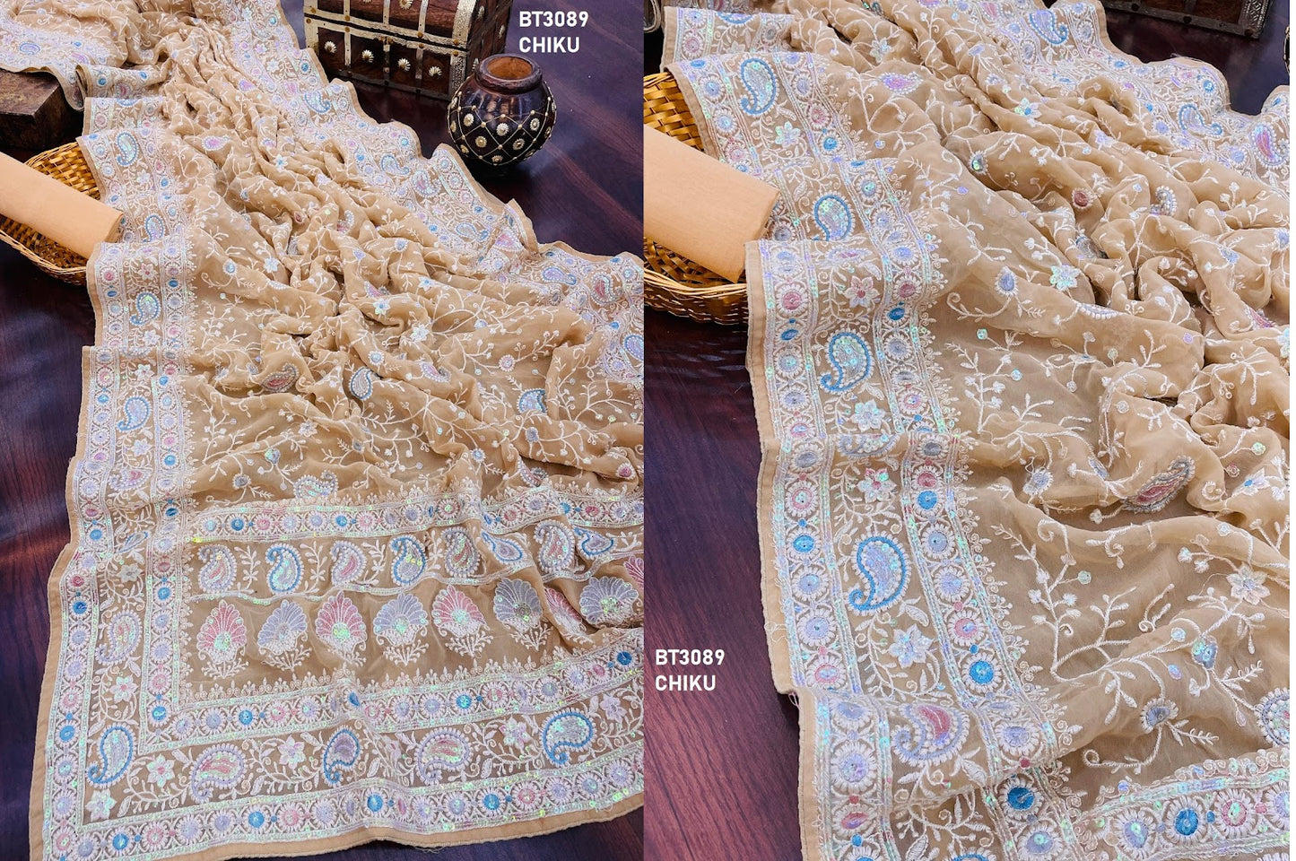 3089 Bt Georgette Sarees