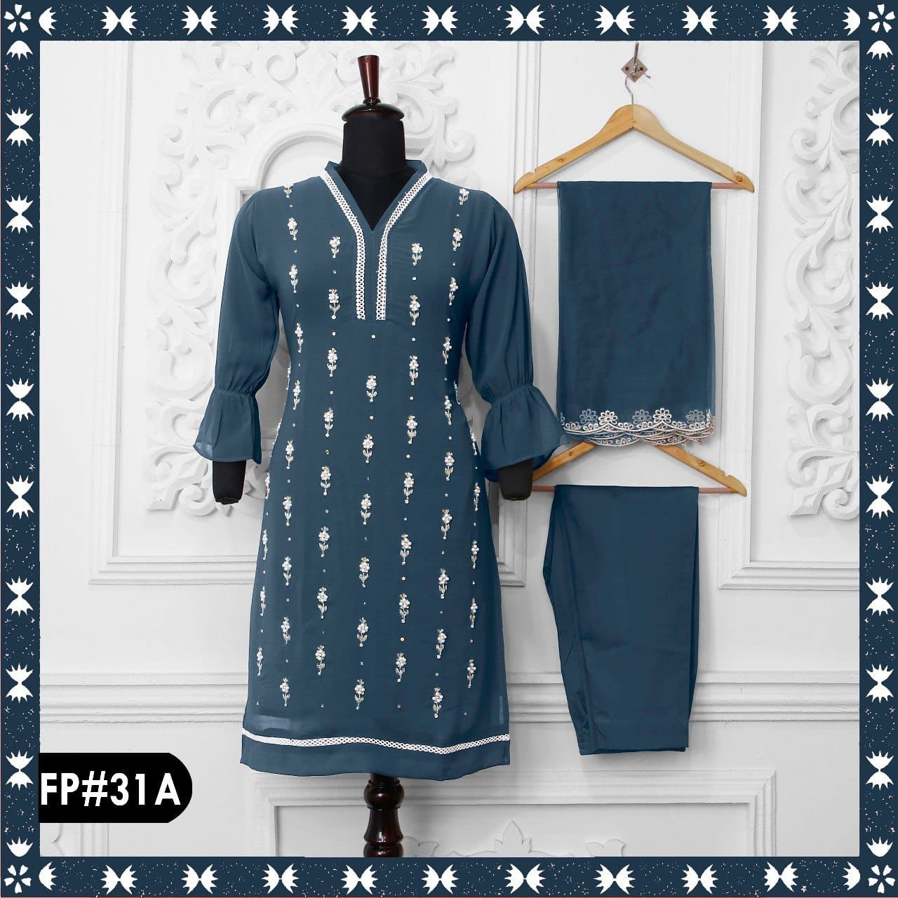 31 Farwah Georgette Pakistani Readymade Suits