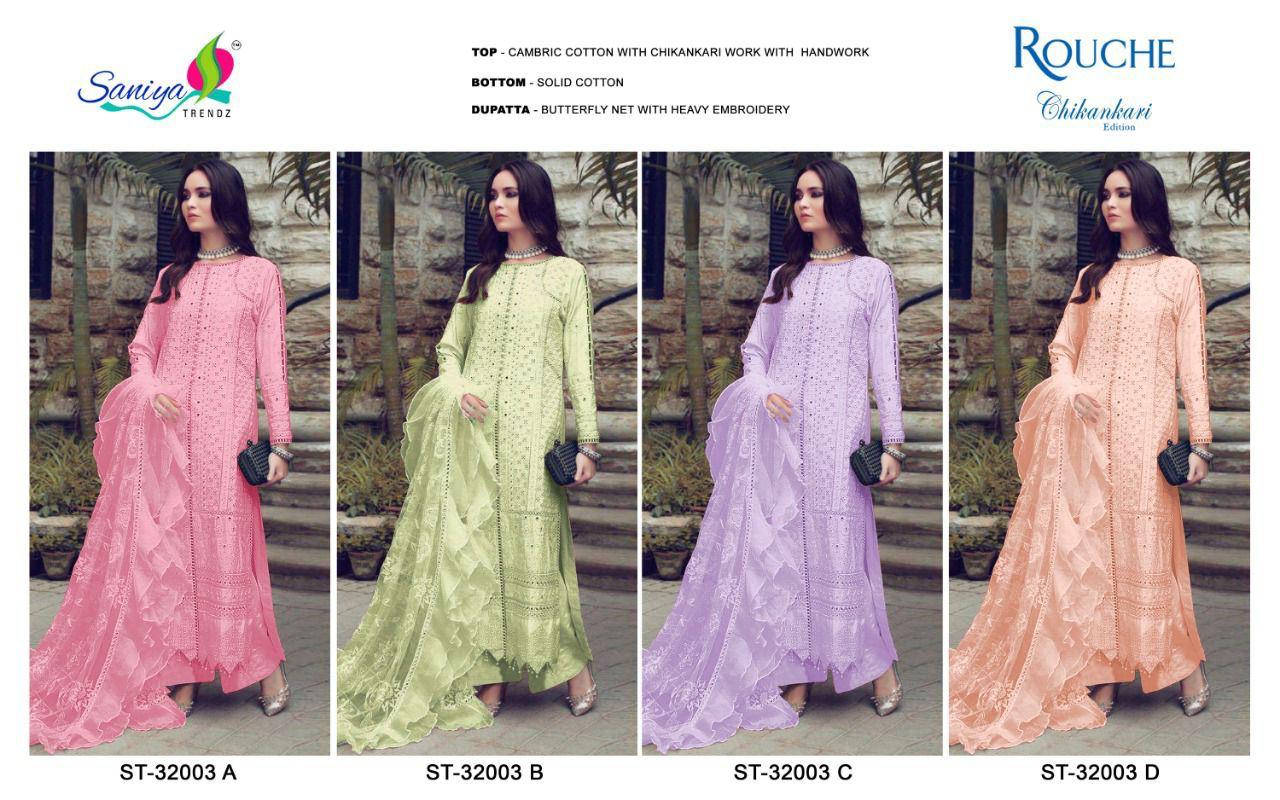 32003-Rouche Saniya Trendz Cotton Pakistani Salwar Suits