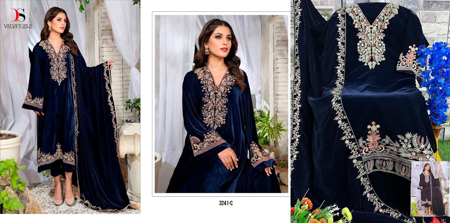 3241 Deepsy Velvet Suits
