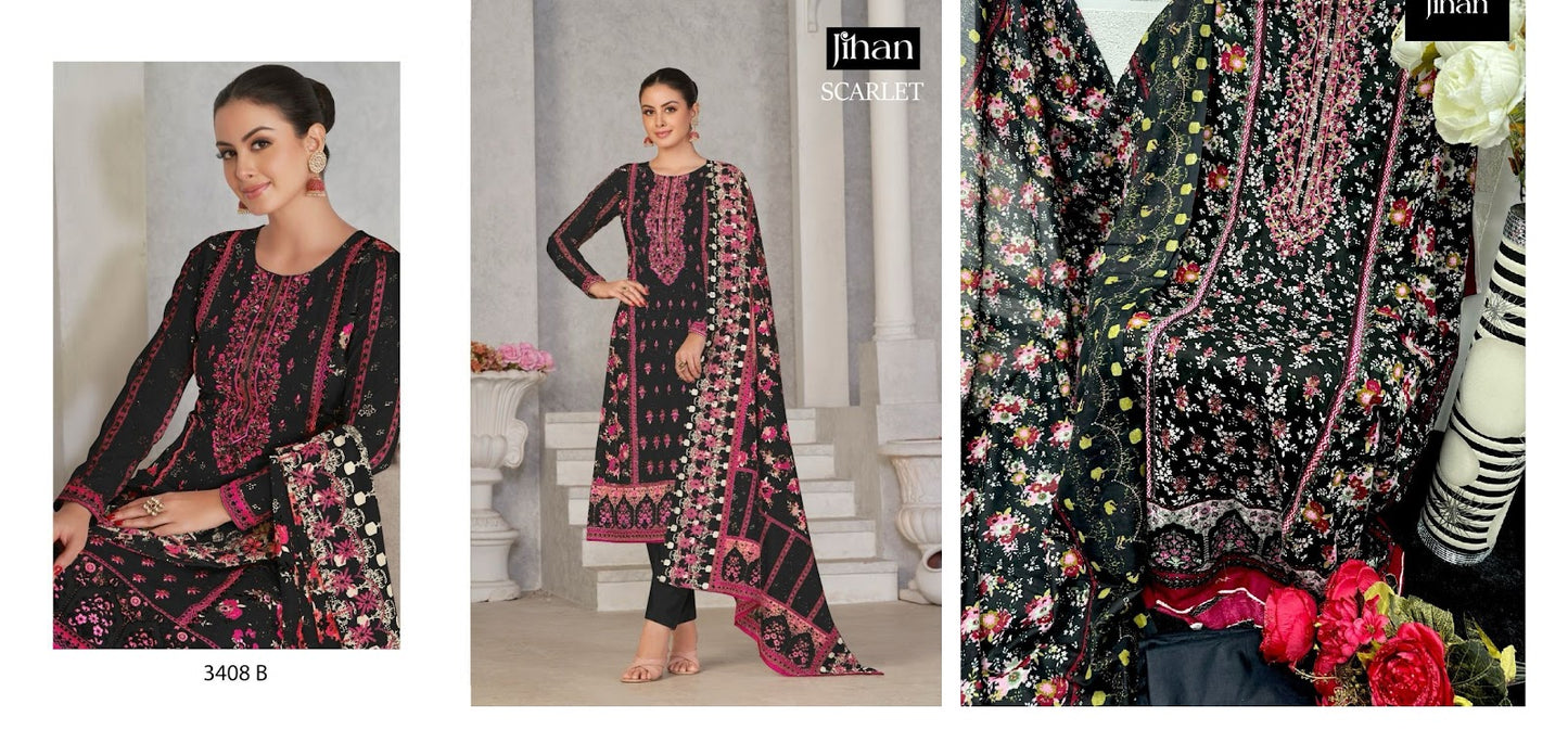 3408 Jihan Lawn Karachi Salwar Suits