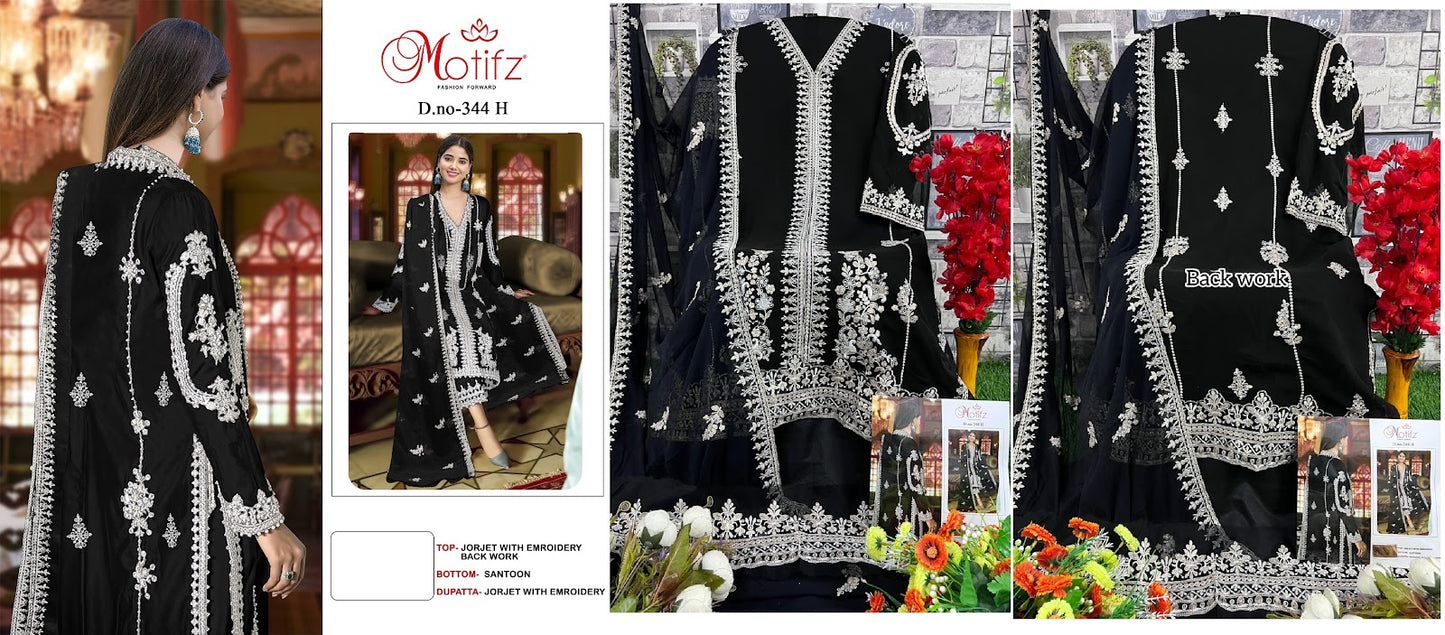 344-Colors Motifz Georgette Pakistani Salwar Suits