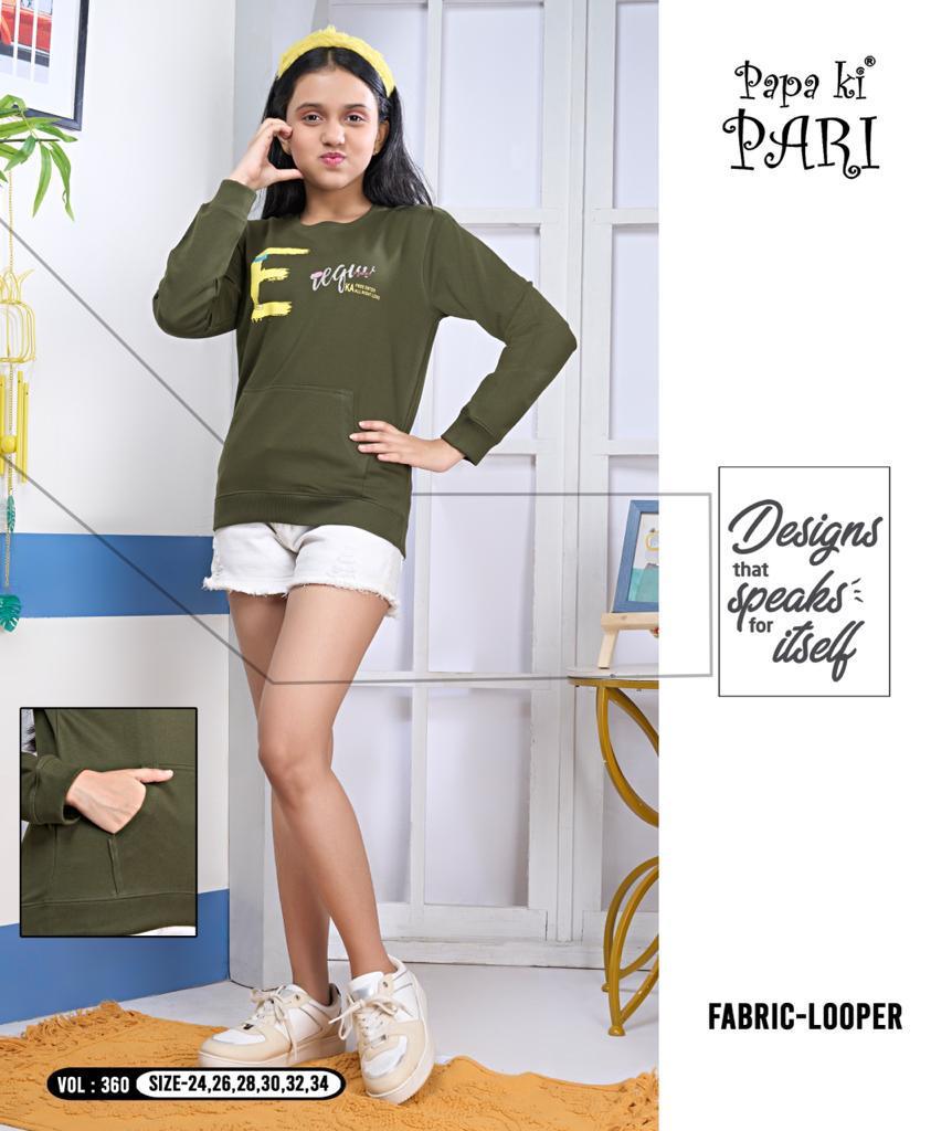 Vol 360 Papa Ki Pari Girls Tshirt