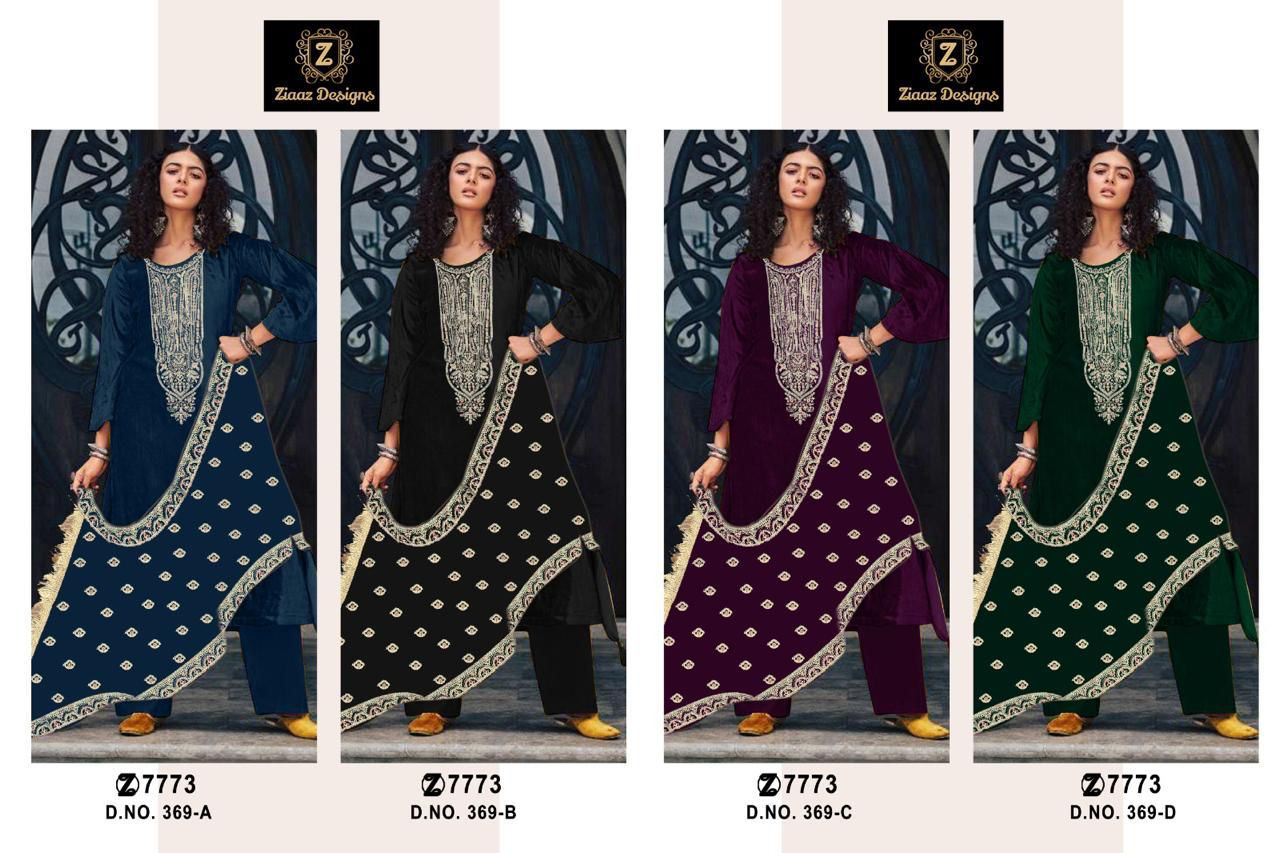 369 Ziaaz Designs Velvet Suits