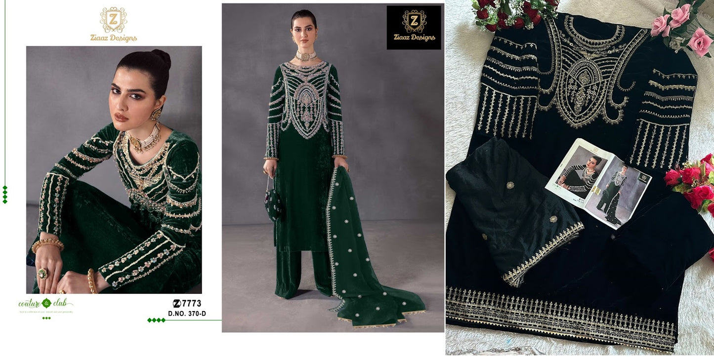 370 Colors Ziaaz Designs Velvet Suits