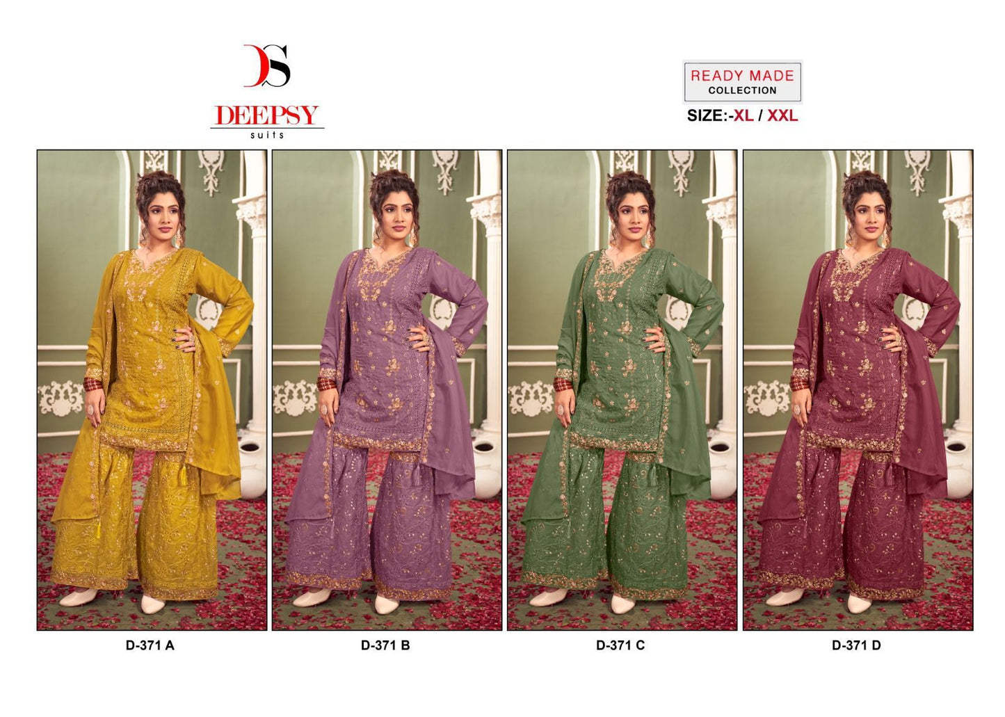 371 Deepsy Organza Pakistani Readymade Suits