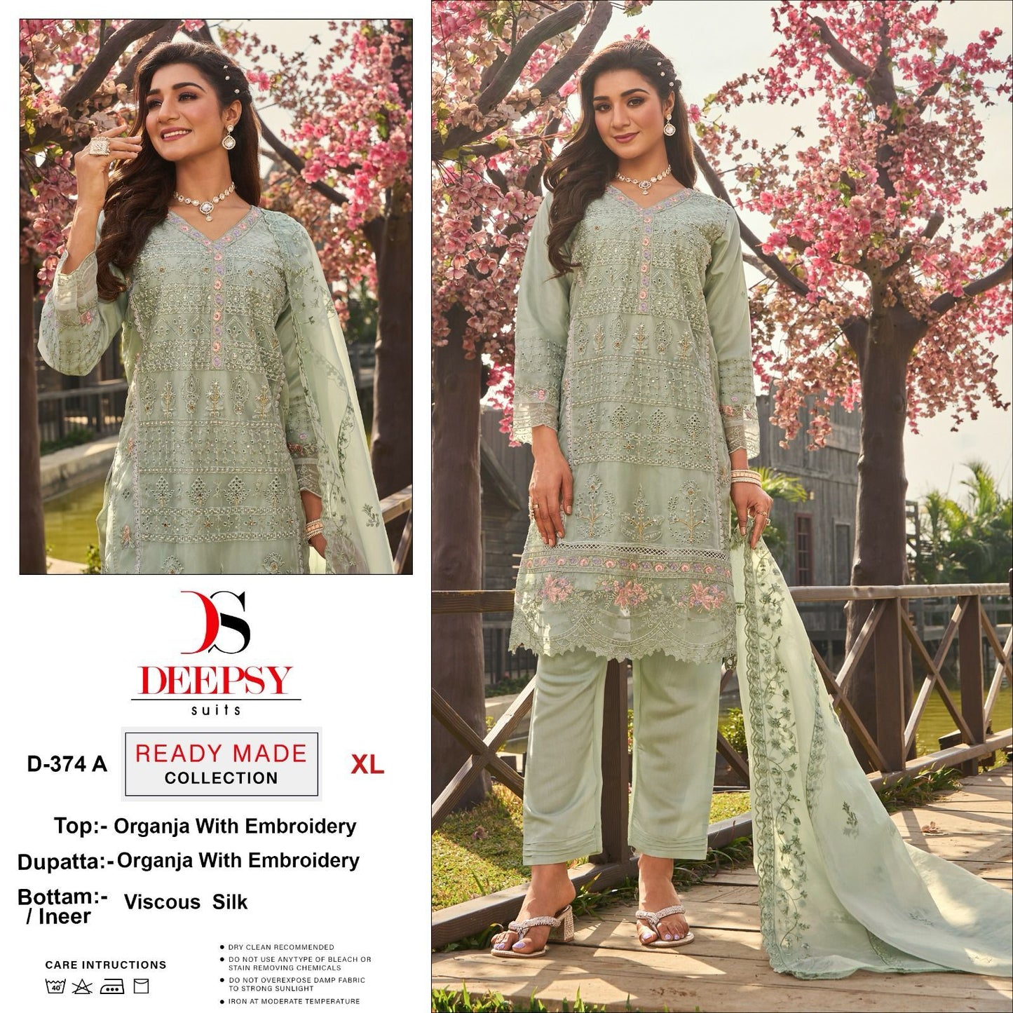 374 Deepsy Organza Pakistani Readymade Suits