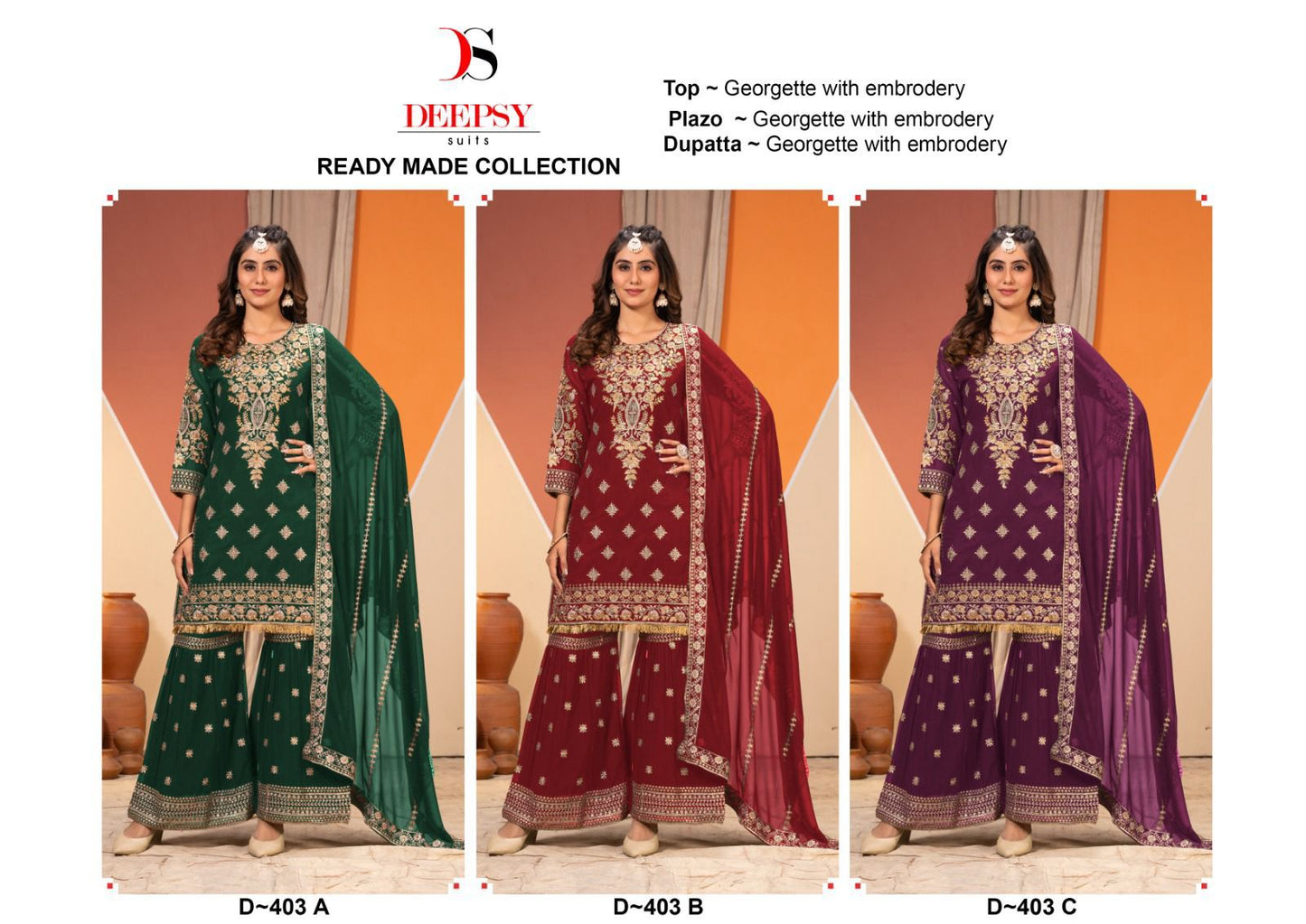 403 Deepsy Georgette Pakistani Readymade Suits